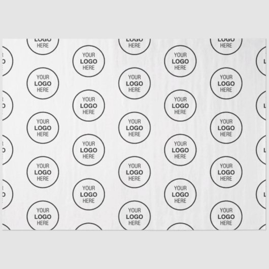 Merk Logo Naam Patroon Modern Elegant Tissuepapier (Voorkant)