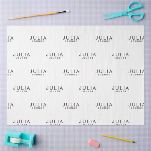 Merk Logo Naam Patroon Modern Elegant Tissuepapier (Craft)