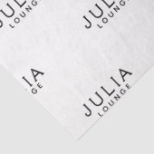 Merk Logo Naam Patroon Modern Elegant Tissuepapier (Detail)