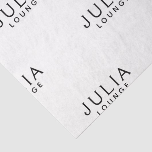 Merk Logo Naam Patroon Modern Elegant Tissuepapier (Detail)