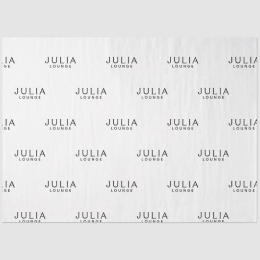 Merk Logo Naam Patroon Modern Elegant Tissuepapier (Voorkant)