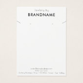 Merk Logo oorbel + ketting Sieraden Display Kaart (Achterkant)