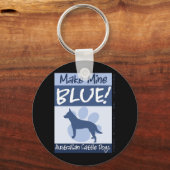 Merk maanblauw sleutelhanger (Voorkant)