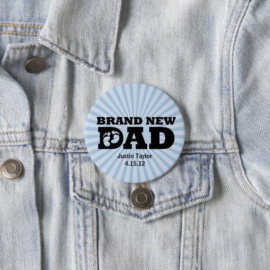 Merk New Dad Personalized Button (In situ)
