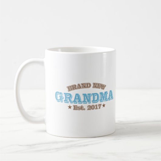 Merk New Grandma Est. 2017 (blauw) Koffiemok (Links)
