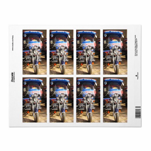 Merk New Tuk Tuk ... Udon Thani, Isaan, Thailand Etiket (Full Sheet)