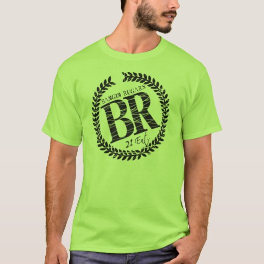 Merk Nieuw "BR"-Logo (groen) T-shirt (Voorkant)