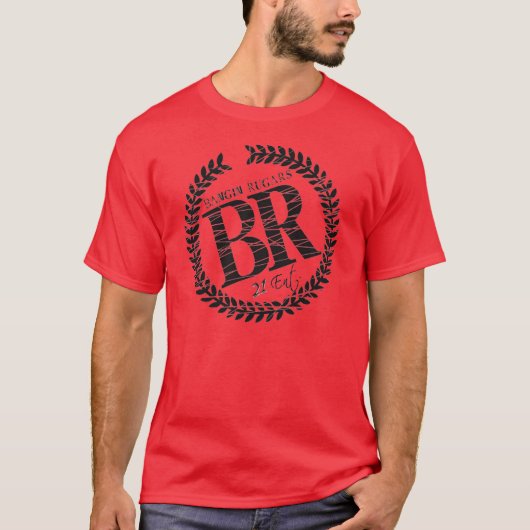 Merk Nieuw "BR"-Logo (rood) T-shirt (Voorkant)