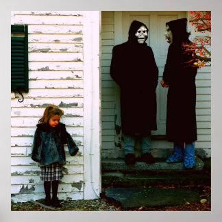 Merk nieuw de duivel en God rijdt binnen Poster