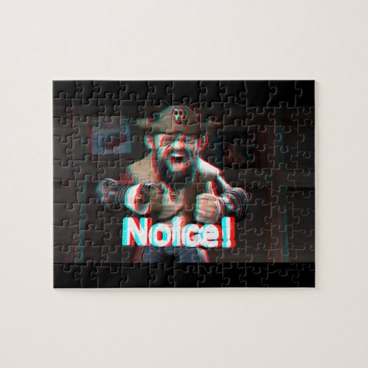 Merk op! Badaz Beard 3D Legpuzzel (Horizontaal)