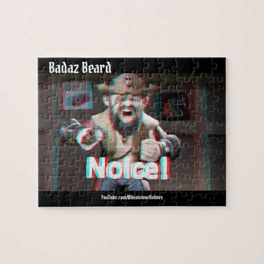 Merk op! Badaz Beard 3D Legpuzzel (Horizontaal)
