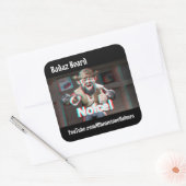 Merk op! Badaz Beard 3D Vierkante Sticker (Envelop)