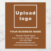 Merk op bruine wijnfles wijn etiket (Enkel label)