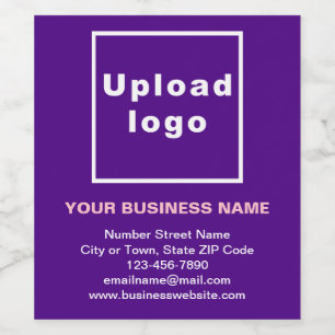 Merk op de Paarse fles Wijn Etiket