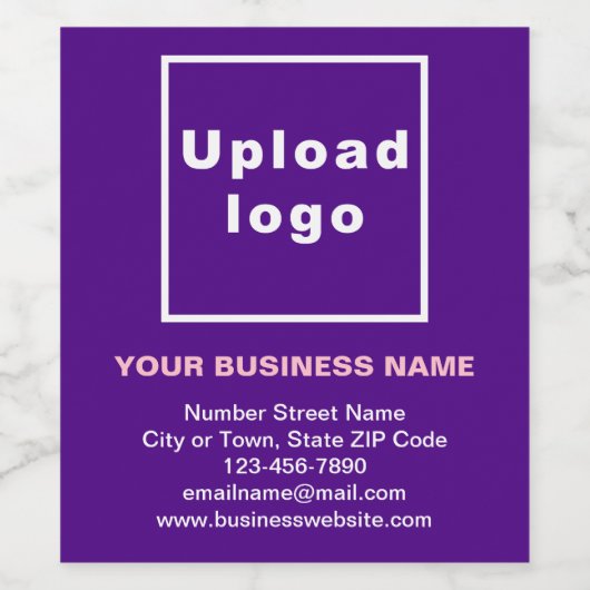 Merk op de Paarse fles Wijn Etiket (Enkel label)