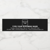 Merk op de zwarte fles waterfles etiket (Enkel label)