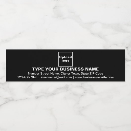 Merk op de zwarte fles waterfles etiket (Enkel label)