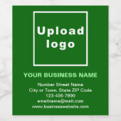 Merk op groen wijnflesetiket wijn etiket (Enkel label)