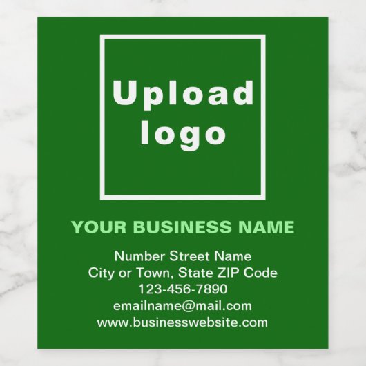 Merk op groen wijnflesetiket wijn etiket (Enkel label)