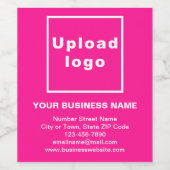 Merk op roze fles Etiket (Enkel label)