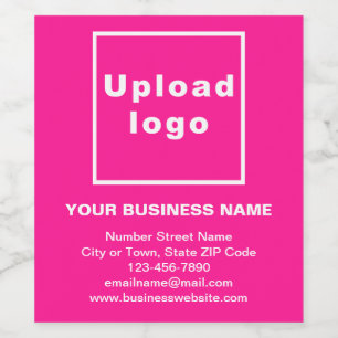 Merk op roze fles Etiket