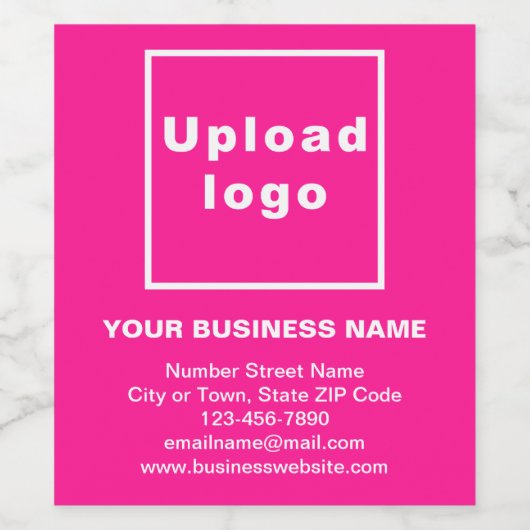 Merk op roze fles Etiket (Enkel label)