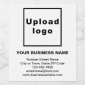 Merk op witte wijn Etiket op fles (Enkel label)