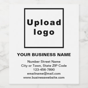 Merk op witte wijn Etiket op fles