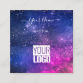 Merk paarse Galaxy visitekaartje (Voorkant)