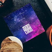 Merk paarse Galaxy visitekaartje