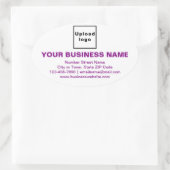 Merk Paarse Teksten over witte ovale sticker (Tas)