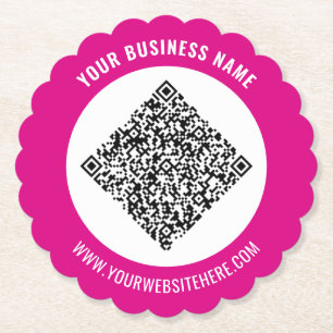 Merk Promotionele QR-code Papieren Onderzetters Vo