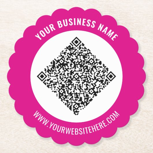 Merk Promotionele QR-code Papieren Onderzetters Vo (Voorkant)