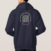 Merk QR-code en tekst Zakelijke Hoodie Sjabloon (Achterkant)