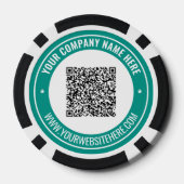 Merk QR-code pokerfiches met eigen tekst Voorbeeld Poker Chips (Achterkant)