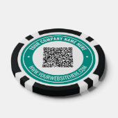 Merk QR-code pokerfiches met eigen tekst Voorbeeld Poker Chips (Enkel)