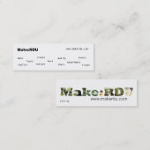 Merk:RDU-oproepkaarten Contactkaartje (Voorkant / Achterkant)