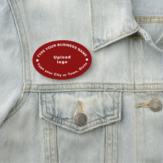 Merk Red Oval-label Naamplaatje (In situ)