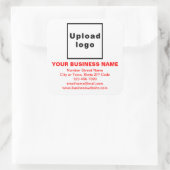 Merk Red Teksten op het witte plein Vierkante Sticker (Tas)