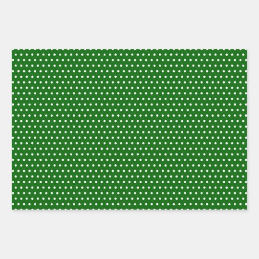 Merk rood groen wit klein pokadots patroon inpakpapier vel (Voorkant 3)
