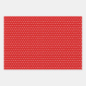 Merk rood groen wit klein pokadots patroon inpakpapier vel (Voorkant 3)