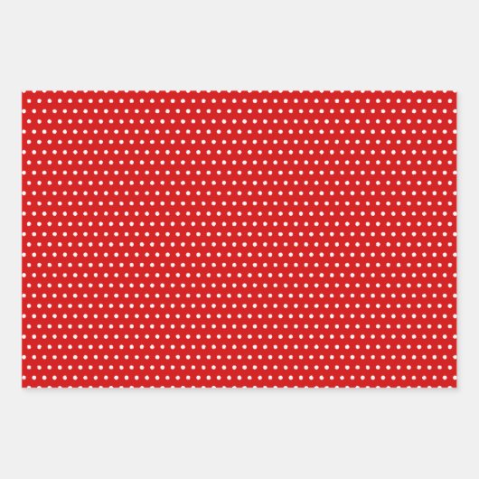 Merk rood groen wit klein pokadots patroon inpakpapier vel (Voorkant 3)