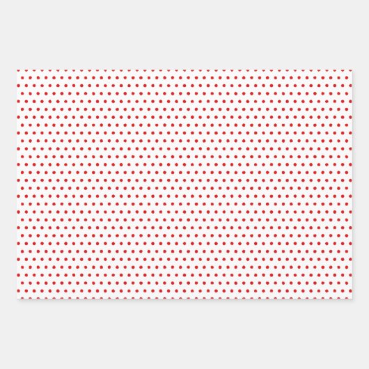 Merk rood groen wit klein pokadots patroon inpakpapier vel (Voorkant 2)