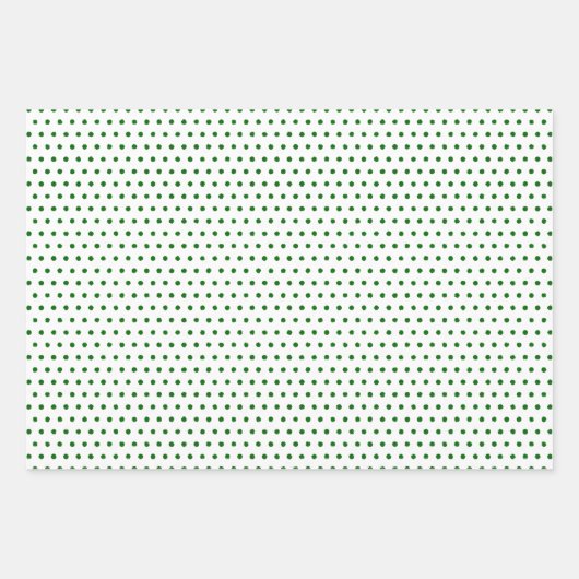 Merk rood groen wit klein pokadots patroon inpakpapier vel (Voorkant)