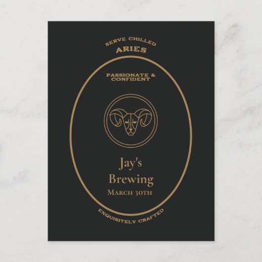 Merk, Sterrenbeelden, Ram aanpasbaar  Briefkaart (Voorkant)