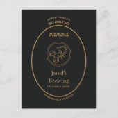 Merk, Sterrenbeelden, Schorpioen aanpasbaar Briefkaart (Voorkant)