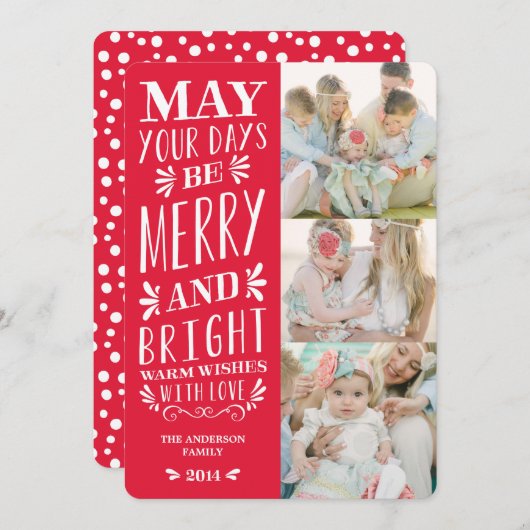 Merk type zijn | Vakantieknopkaart Feestdagenkaart (Voorkant / Achterkant)