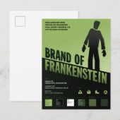 Merk van Frankenstein -  horror poster Briefkaart (Voorkant / Achterkant)
