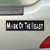 Merk van het beest bumpersticker (Op auto)