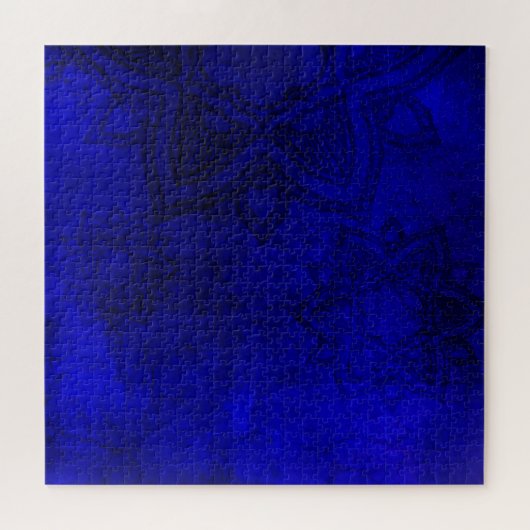 Merk van het blauwe Mandala Legpuzzel (Horizontaal)